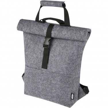 Logotrade promotional item picture of: Felta GRS recycled felt roll-top bike bag 13L