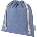 Pheebs 150 g/m² GRS recycled cotton gift bag medium 1.5L, Heather blue