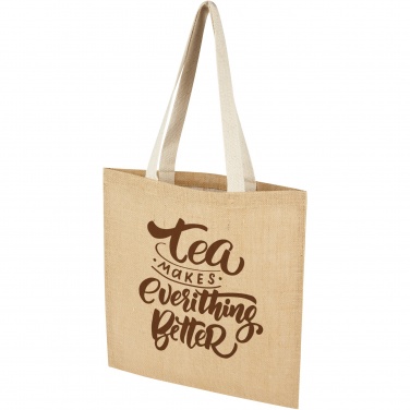 Logo trade promotional giveaways picture of: Juta 300 g/m² jute tote bag 7L