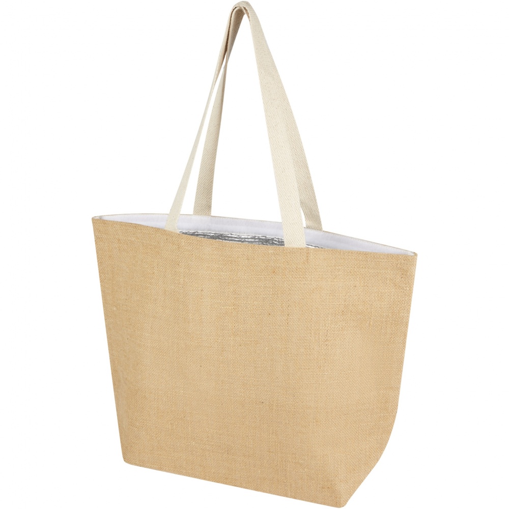 Logo trade promotional giveaways picture of: Juta 300 g/m² jute cooler tote bag 12L