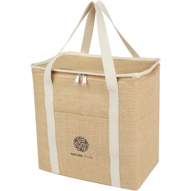 Logo trade promotional gifts image of: Juta 300 g/m² jute cooler bag 19L