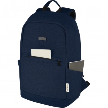 Logo trade promotional merchandise photo of: Joey 15.6" GRS recycled canvas anti-theft laptop backpack 18L