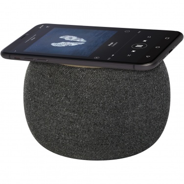 Logotrade promotional items photo of: Ecofiber bamboo/RPET Bluetooth® speaker and wireless charging pad