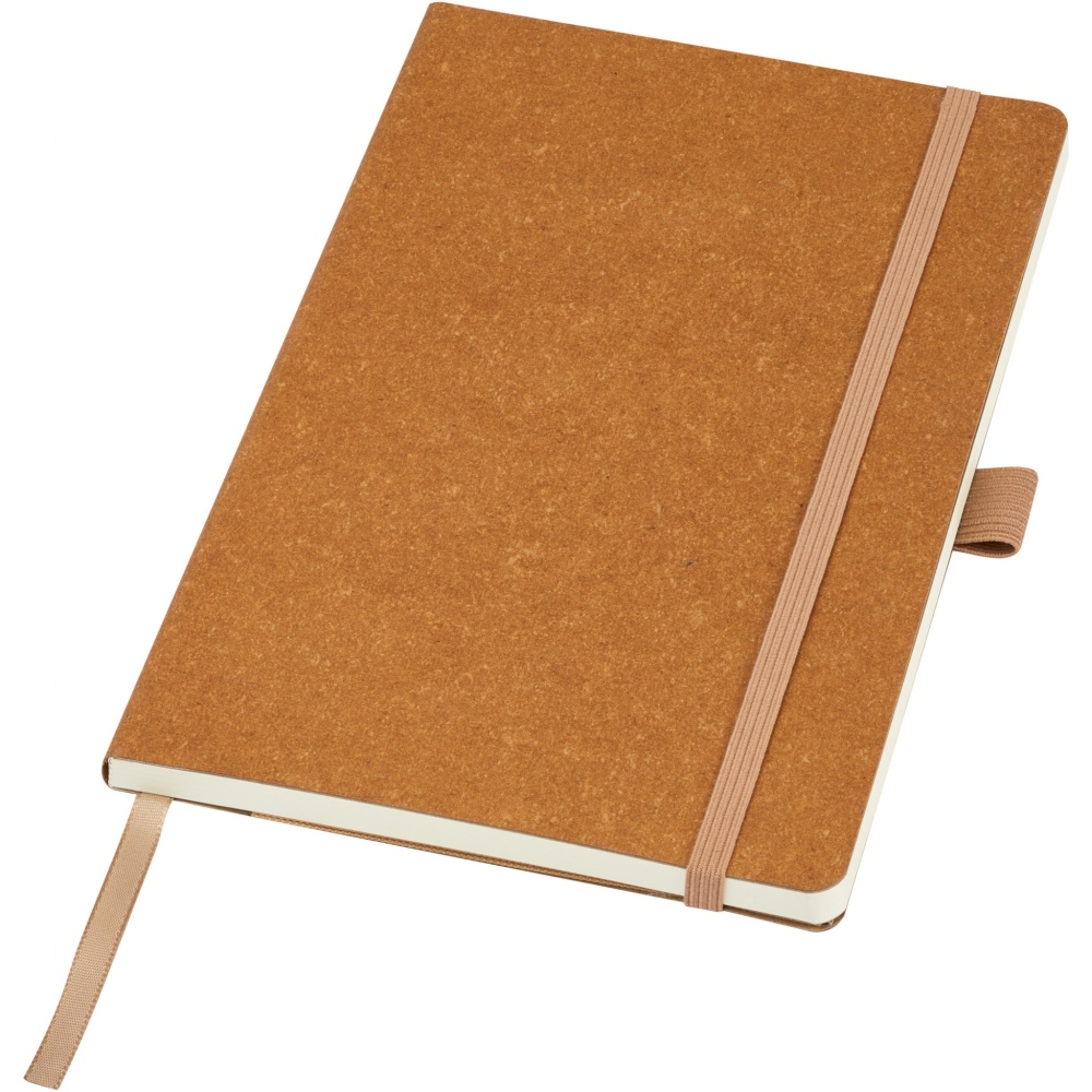 Logo trade promotional giveaways image of: Kilau recycled leather notebook 