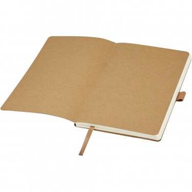 Logo trade corporate gifts image of: Kilau recycled leather notebook 