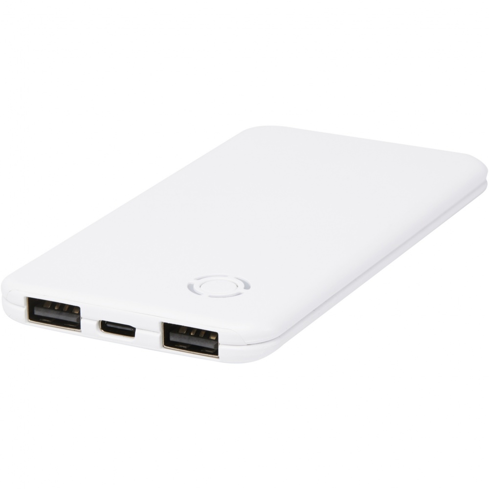 Logo trade promotional merchandise picture of: Slender 4000 mAh slim dual power bank