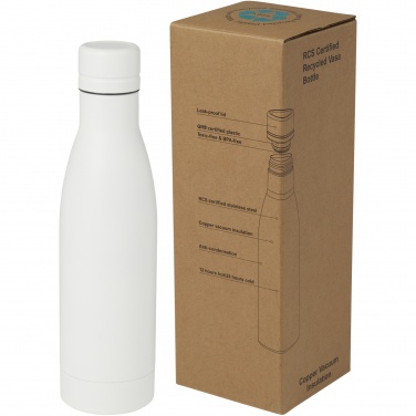 Logotrade promotional giveaway image of: Vasa 500 ml RCS certified recycled stainless steel copper vacuum insulated bottle