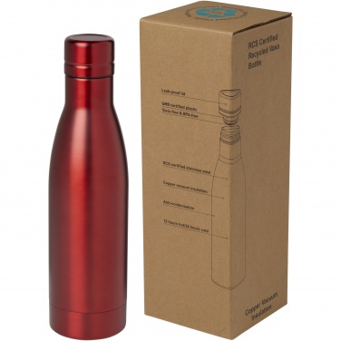 Logo trade corporate gifts image of: Vasa 500 ml RCS certified recycled stainless steel copper vacuum insulated bottle