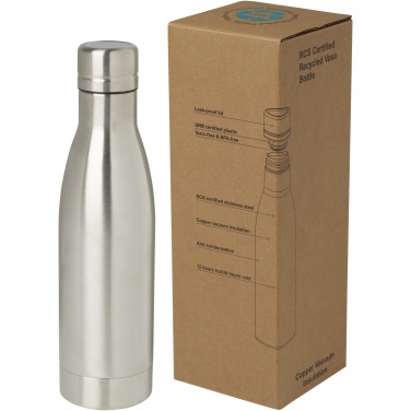 Logo trade promotional gifts picture of: Vasa 500 ml RCS certified recycled stainless steel copper vacuum insulated bottle