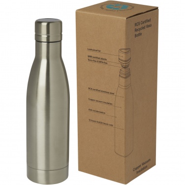 Logo trade business gifts image of: Vasa 500 ml RCS certified recycled stainless steel copper vacuum insulated bottle