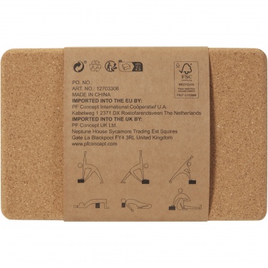 Logo trade promotional gifts picture of: Trikona cork yoga brick