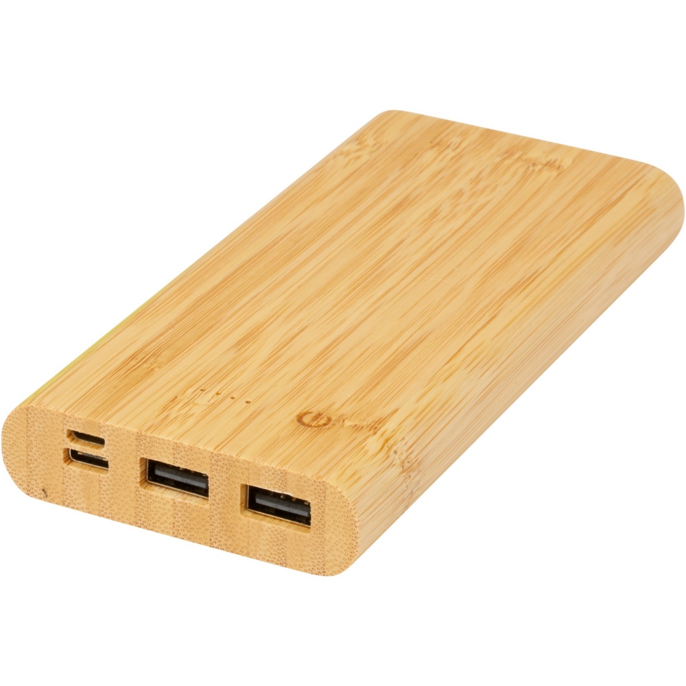 Logo trade advertising products image of: Tulda 10.000 mAh bamboo power bank