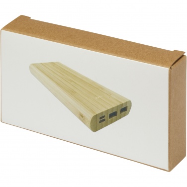 Logo trade promotional items image of: Tulda 10.000 mAh bamboo power bank