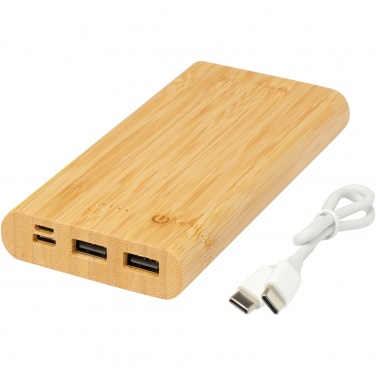 Logo trade advertising products image of: Tulda 10.000 mAh bamboo power bank