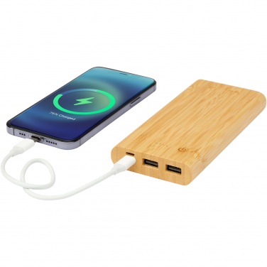 Logo trade advertising products picture of: Tulda 10.000 mAh bamboo power bank