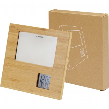 Logotrade promotional merchandise picture of: Sasa bamboo photo frame with thermometer