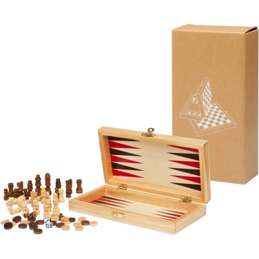 Logo trade corporate gift photo of: Mugo 3-in-1 wooden game set