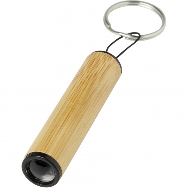 Logo trade promotional products image of: Cane bamboo key ring with light