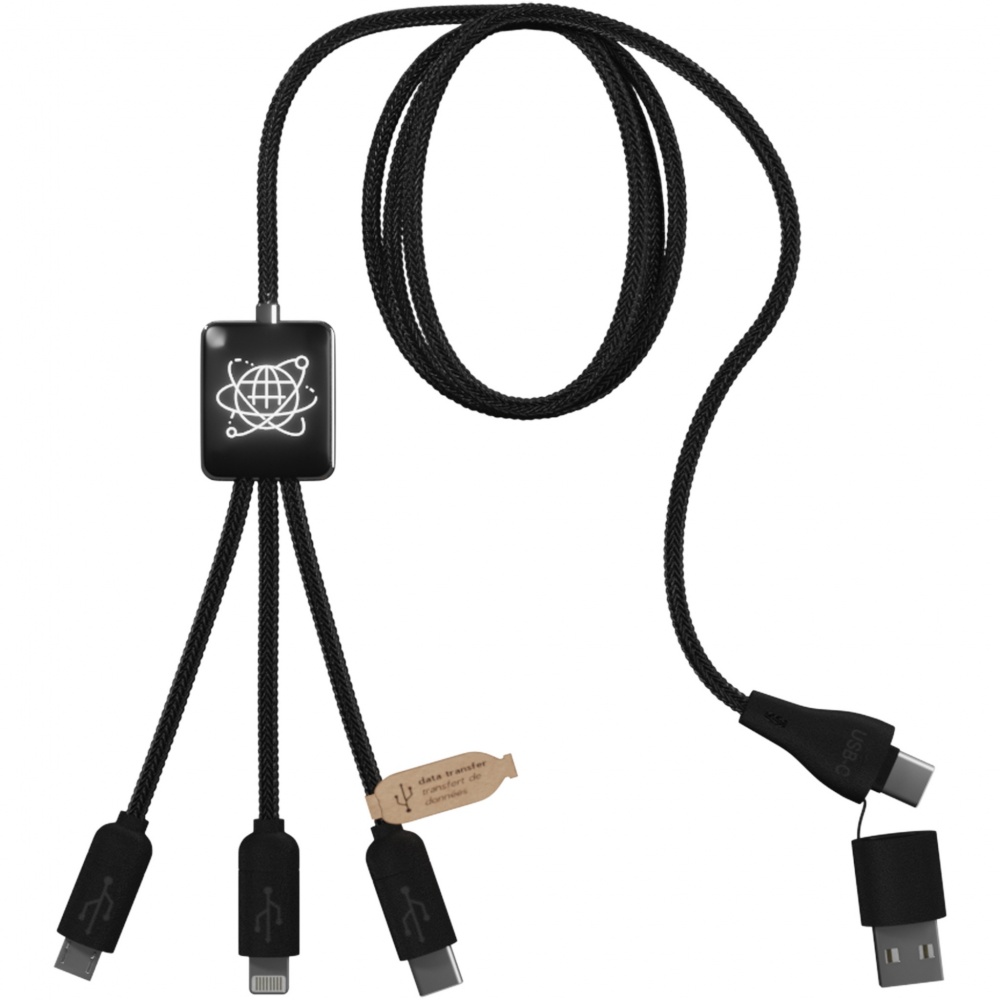 Logotrade business gift image of: SCX.design C45 5-in-1 rPET charging cable with data transfer