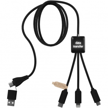 Logo trade corporate gift photo of: SCX.design C45 5-in-1 rPET charging cable with data transfer