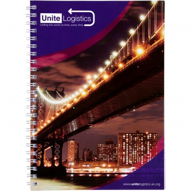 Logo trade business gift photo of: Desk-Mate® A4 spiral notebook with printed back cover