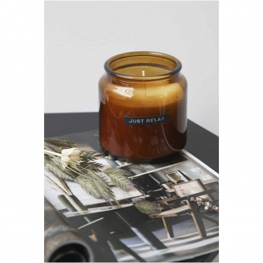 Logo trade advertising product photo of: Wellmark Let's Get Cozy 650 g scented candle - cedar wood fragrance