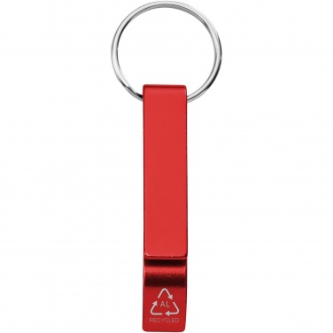 Logotrade advertising products photo of: Tao RCS recycled aluminium bottle and can opener with keychain 