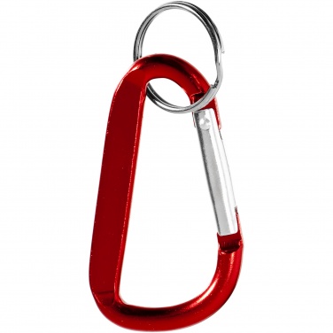 Logo trade corporate gifts picture of: Timor RCS recycled aluminium carabiner keychain