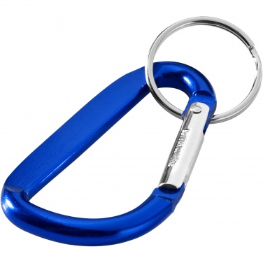 Logo trade promotional merchandise image of: Timor RCS recycled aluminium carabiner keychain