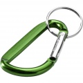 Timor RCS recycled aluminium carabiner keychain, Green