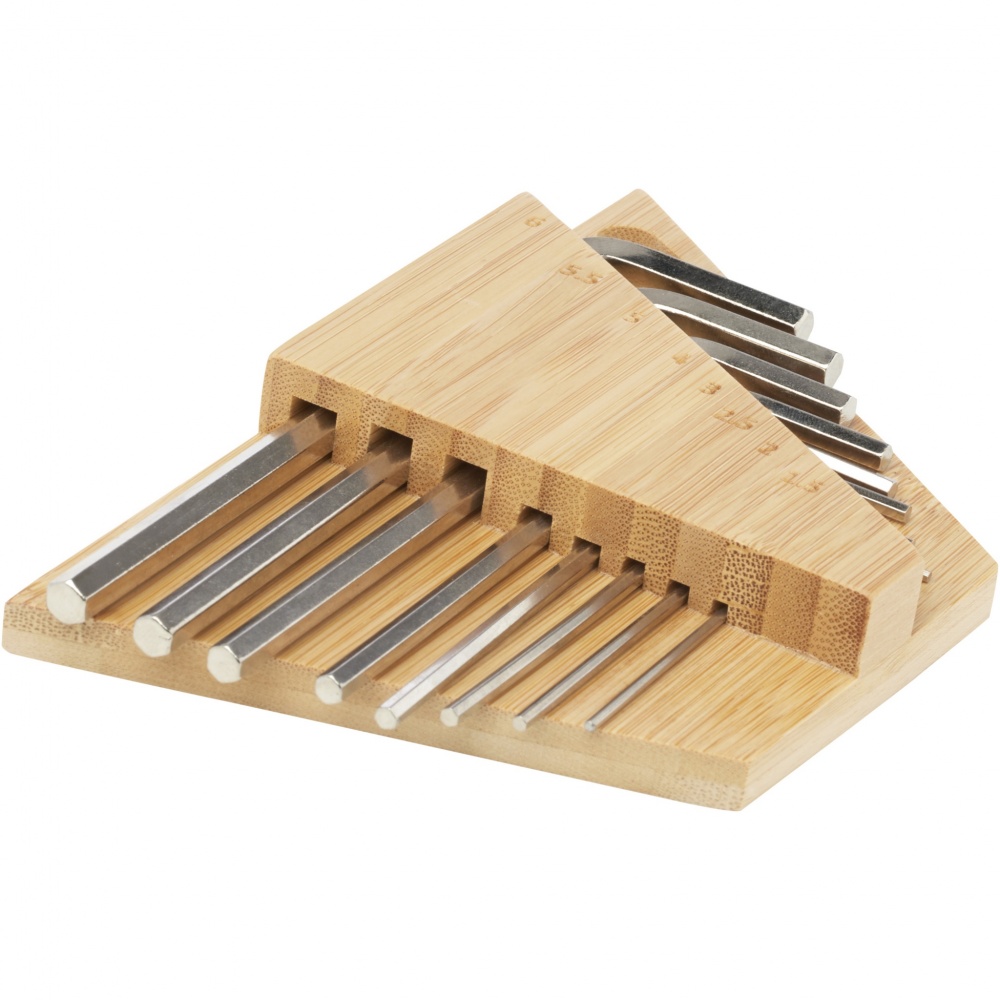 Logotrade promotional merchandise image of: Allen bamboo hex key tool set