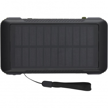 Logo trade promotional item photo of: Soldy 10.000 mAh RCS recycled plastic solar dynamo power bank 