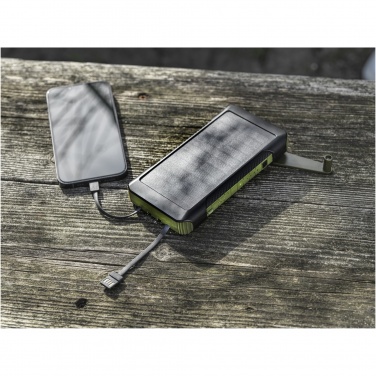 Logotrade business gift image of: Soldy 10.000 mAh RCS recycled plastic solar dynamo power bank 