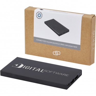 Logotrade promotional item picture of: Connect 5000 mAh recycled aluminium power bank 