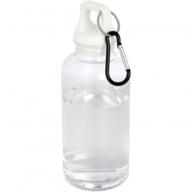 Logotrade promotional gift image of: Oregon 400 ml RCS certified recycled plastic water bottle with carabiner