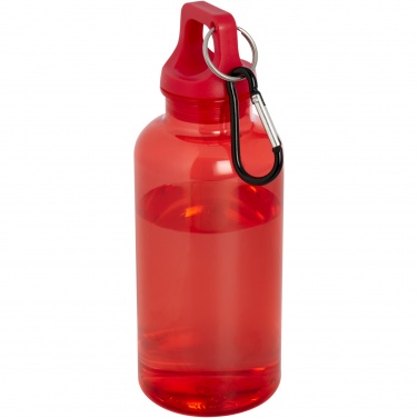 Logotrade promotional merchandise photo of: Oregon 400 ml RCS certified recycled plastic water bottle with carabiner