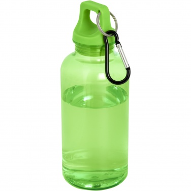 Logo trade promotional item photo of: Oregon 400 ml RCS certified recycled plastic water bottle with carabiner