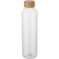 Ziggs 1000 ml recycled plastic water bottle, Transparent clear