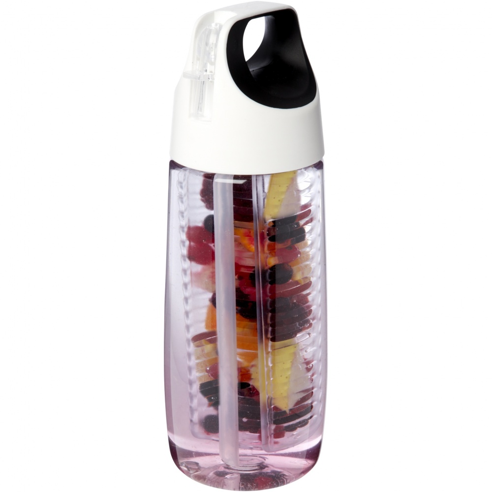 Logotrade promotional products photo of: HydroFruit 700 ml recycled plastic sport bottle with flip lid and infuser