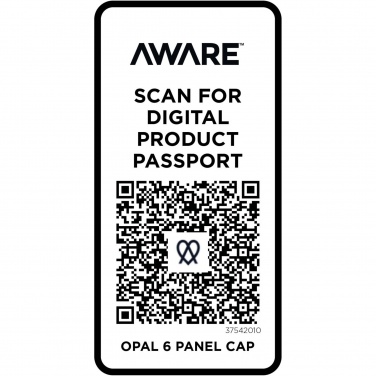 Logo trade promotional merchandise picture of: Opal 6 panel Aware™ recycled cap