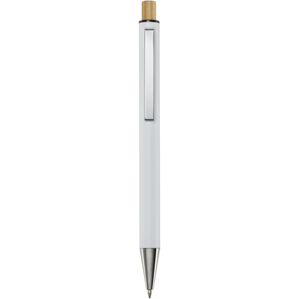 Logo trade advertising products image of: Cyrus recycled aluminium ballpoint pen (black ink)
