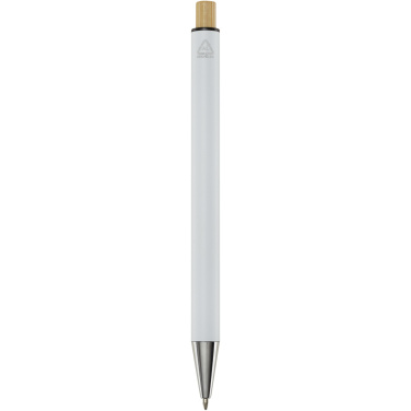 Logo trade promotional giveaways image of: Cyrus recycled aluminium ballpoint pen (black ink)
