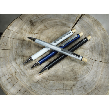 Logo trade advertising product photo of: Cyrus recycled aluminium ballpoint pen (black ink)