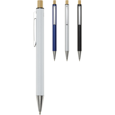 Logotrade promotional product picture of: Cyrus recycled aluminium ballpoint pen (black ink)