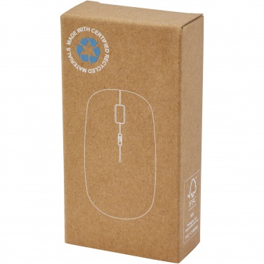 Logo trade promotional product photo of: Menlo RCS recycled plastic wireless mouse 