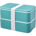 MIYO Renew double layer lunch box, Reef blue / Reef blue / White