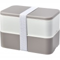 MIYO Renew double layer lunch box, Pebble grey / Ivory white / White