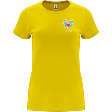Logo trade corporate gifts image of: Capri short sleeve women's t-shirt