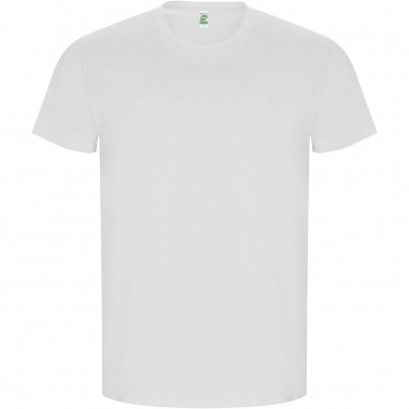 Logo trade promotional giveaways image of: Golden short sleeve men's t-shirt