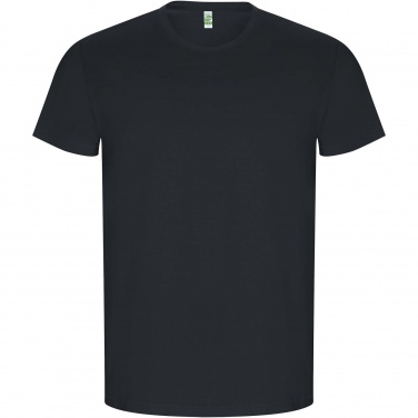 Logo trade promotional giveaways image of: Golden short sleeve men's t-shirt